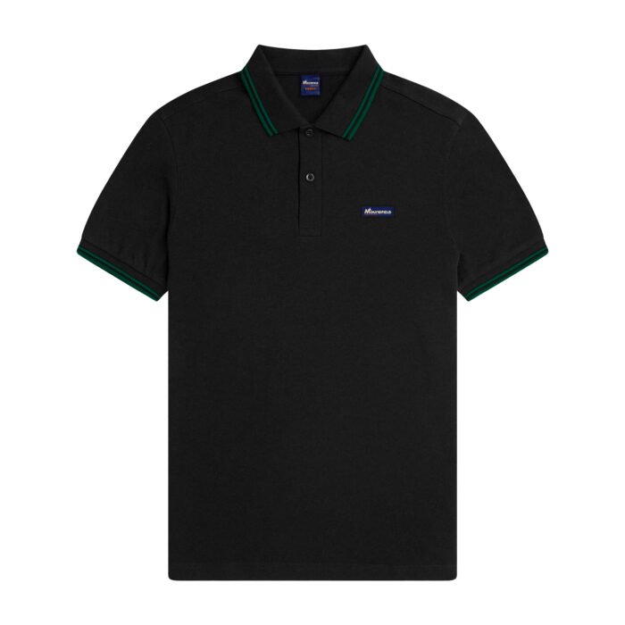 PS06BLGR'PC - Moundfield Black/Green Polo Shirt