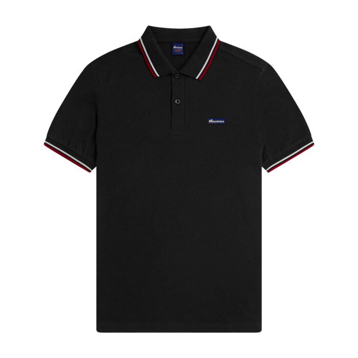 PS05BLWR'PC  - Moundfield Black/White/Red Polo Shirt
