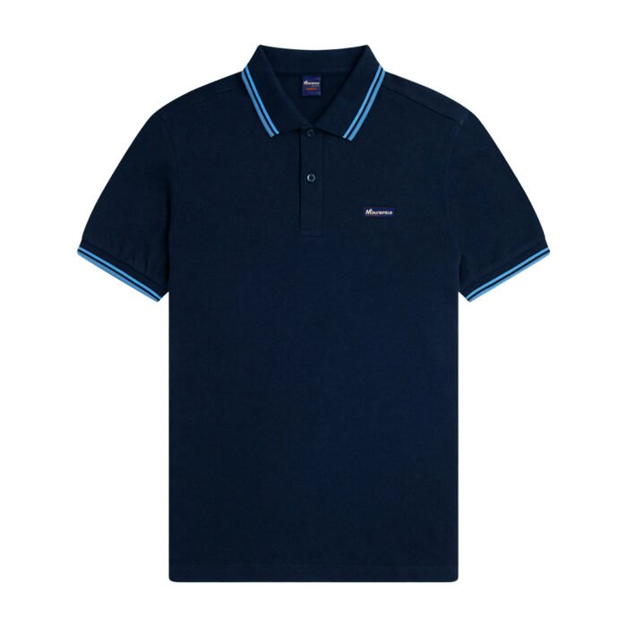 PS01NVBB'PC - Moundfield Navy/Blue Polo Shirt